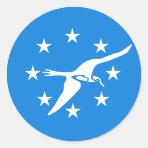 Sticker with Flag of Corpus Christi, USA