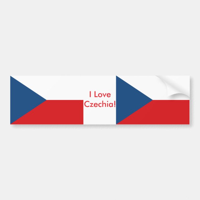 Sticker with Flag of Czechia (Front)