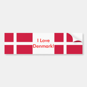 Sticker with Flag of Denmark