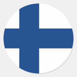Sticker with Flag of Finland
