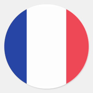 Sticker with Flag of France