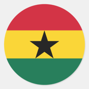 Sticker with Flag of Ghana
