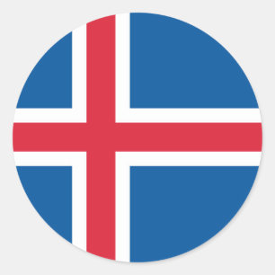 Sticker with Flag of Iceland