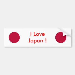 Sticker with Flag of Japan