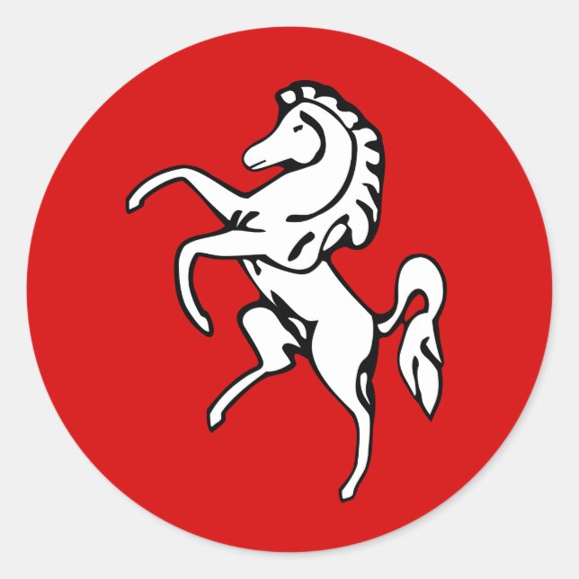 Sticker with Flag of Kent, England (Front)