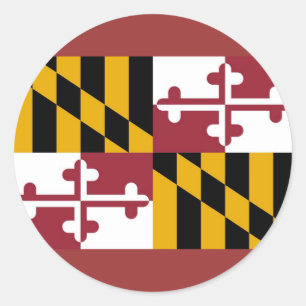 Sticker with Flag of Maryland