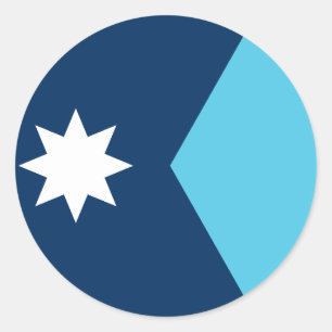 Sticker with Flag of Minnesota, USA