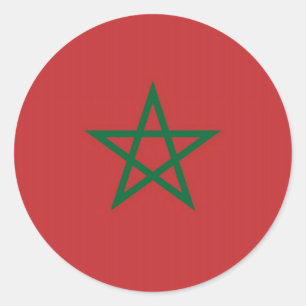 Sticker with Flag of Morocco