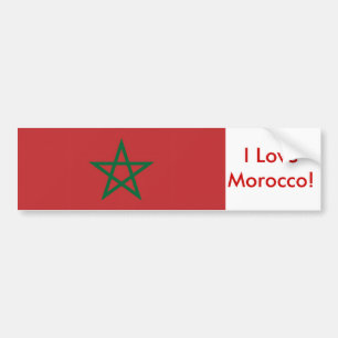 Sticker with Flag of Morocco