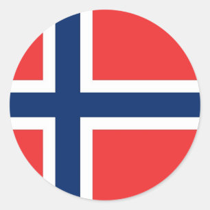 Sticker with Flag of Norway