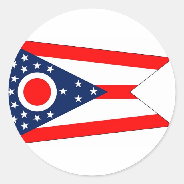Sticker with Flag of Ohio (Front)