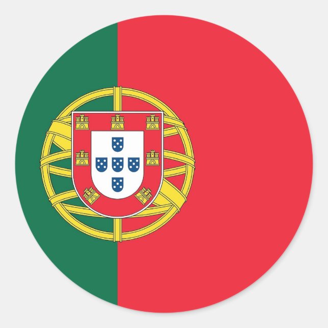 Sticker with Flag of Portugal (Front)