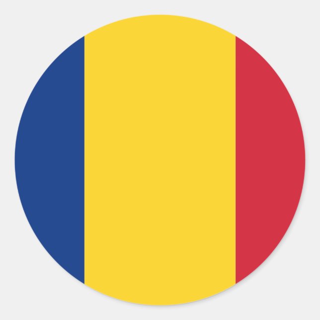 Sticker with Flag of Romania (Front)