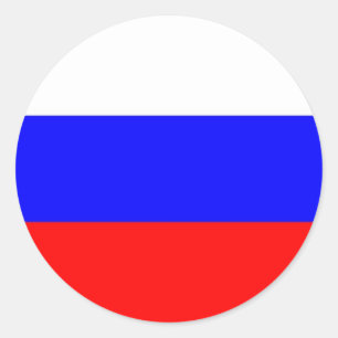 Sticker with Flag of Russia