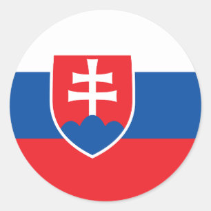 Sticker with Flag of Slovakia