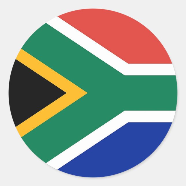 Sticker with Flag of South Africa (Front)