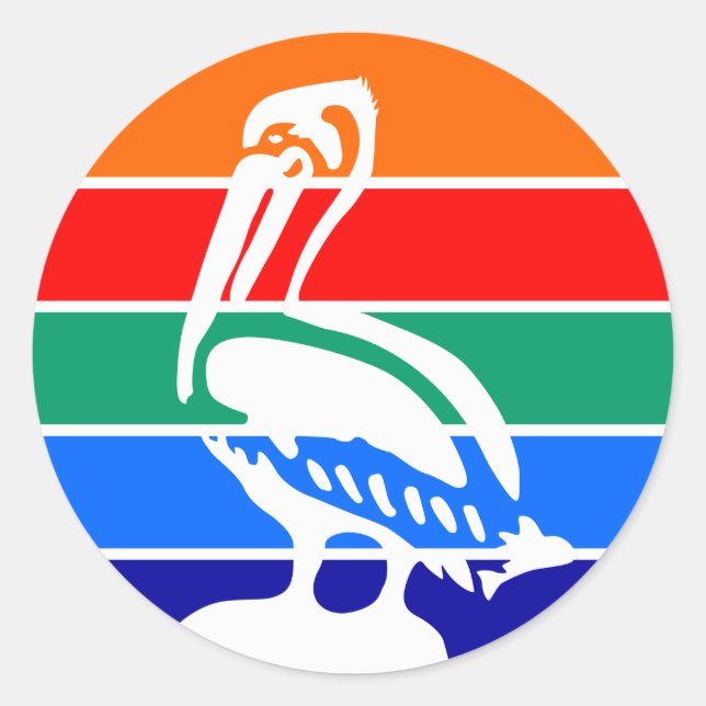 Sticker with Flag of St. Petersburg, Florida (Front)