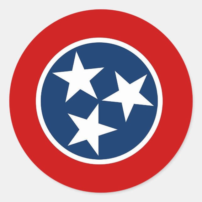 Sticker with Flag of Tennessee (Front)
