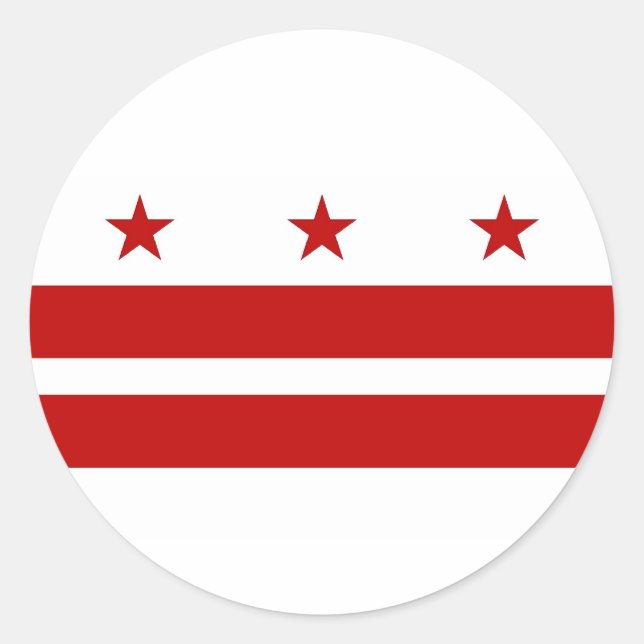 Sticker with Flag of Washington DC (Front)