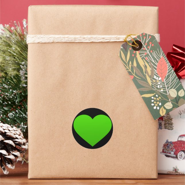 sticker with green heart (Holiday)