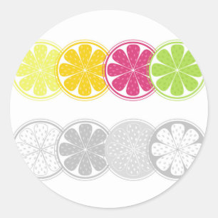 Sticker with Hand-drawn exotic fruit