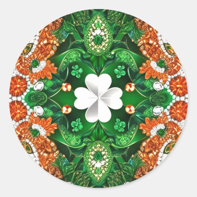 Sticker with Ireland Colours Design (Front)