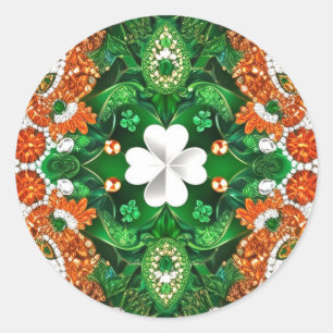 Sticker with Ireland Colours Design
