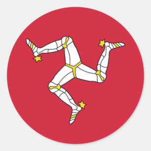 Sticker with Isle of Man Flag