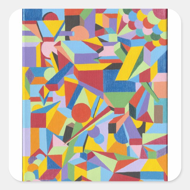 Sticker with Original Fine Art Painting Design (Front)