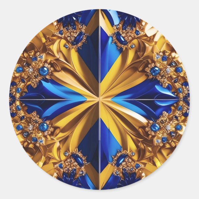 Sticker with Sweden Colours Design (Front)