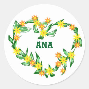 Sticker with the name of Ana