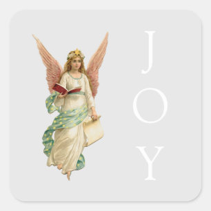 STICKER WITH VINTAGE CHRISTMAS ANGEL