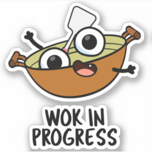Sticker Wok En Cours Funky Cuisine Pun