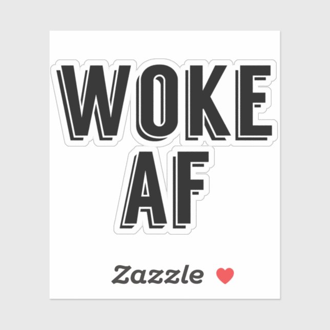 Sticker Woke AF (Feuille)