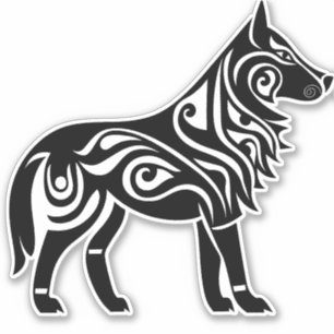 Sticker Wolf de nouage celtique nordique