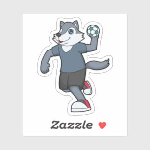 Sticker Wolf Handball joueur Handball