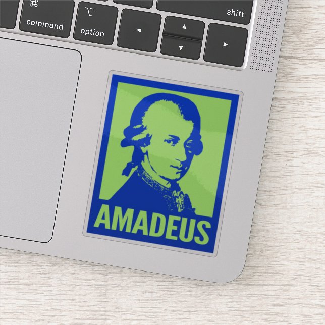 Sticker Wolfgang Amadeus Mozart Pop Art Custom Cut Vinyl (Détail)