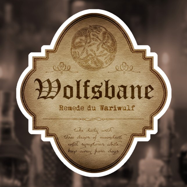 Sticker Wolfsbane Apothecary DC (Créateur téléchargé)