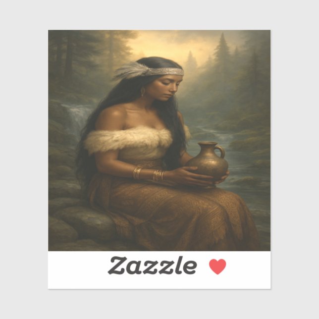 Sticker Woman of Nature’s Spirit (Feuille)