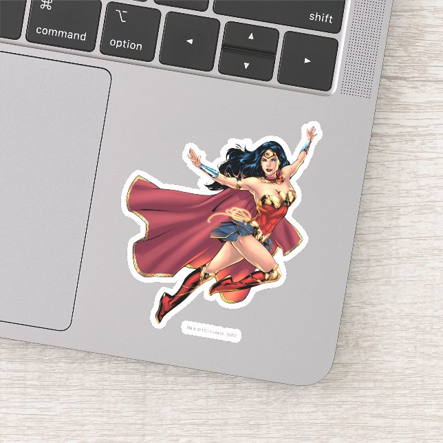 Sticker Wonder Woman Portant Cape (Détail)