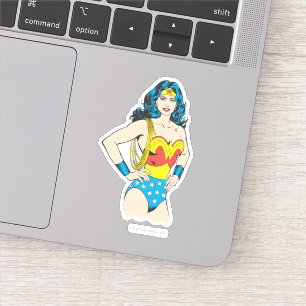 Sticker Wonder Woman   Pose Vintage avec Lasso