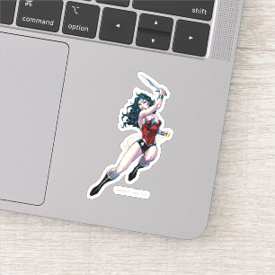 Sticker Wonder Woman Swning Sword