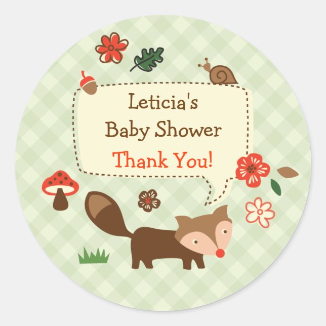 Sticker Woodland Fox Favoriser (Devant)