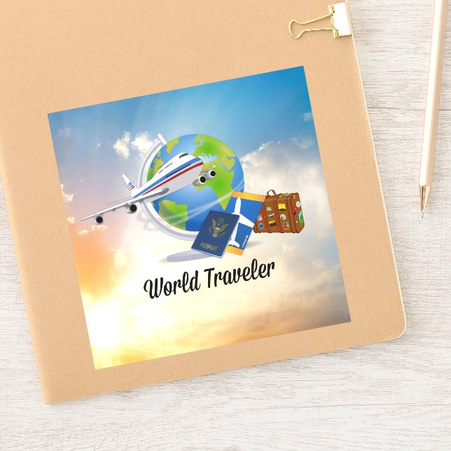 Sticker World Traveler, Design 2,  (Carnet)