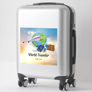 Sticker World Traveller Modèle, Ajouter du texte,
