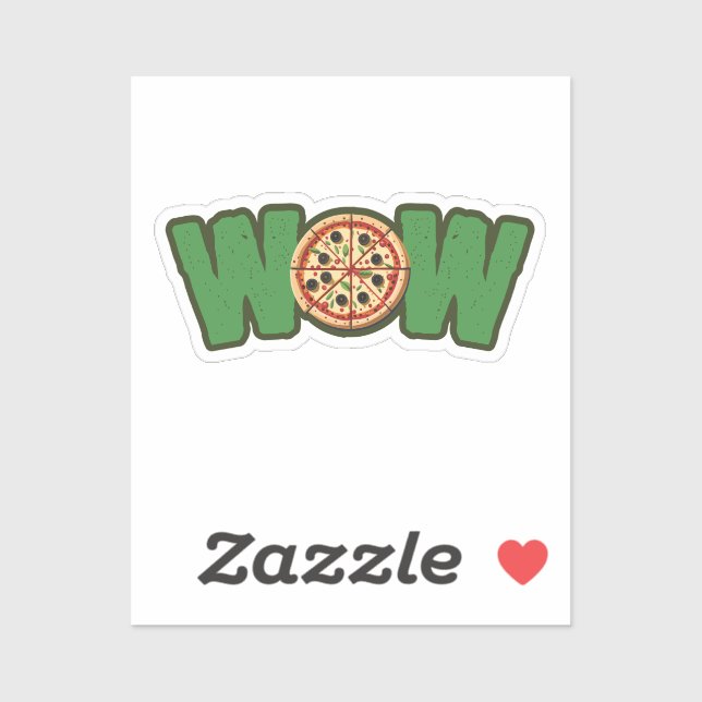 Sticker WOW Pizza (Feuille)