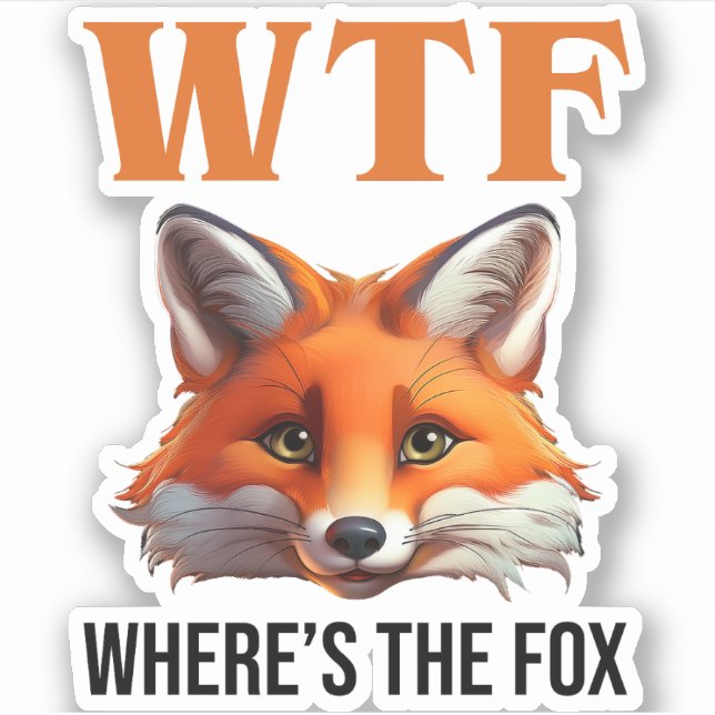 Sticker WTF - Où est le Fox (Devant)