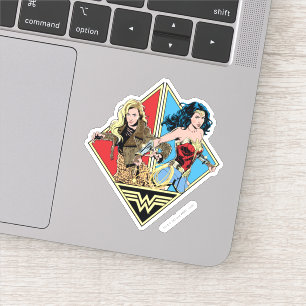 Sticker WW84  Retro Comic Barbara Minerva et Wonder Woman