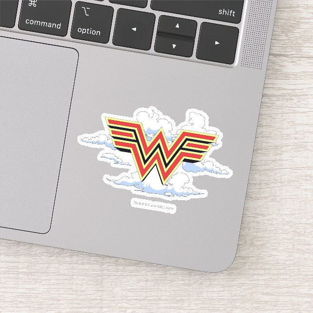 Sticker WW84 | Retro Comic Wonder Woman Logo Motif Cloud (Détail)