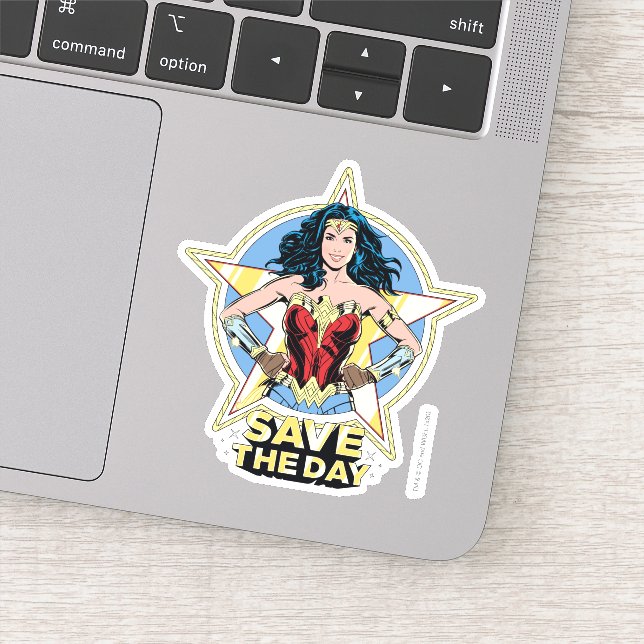 Sticker WW84 | Save the Day Wonder Woman Retro Comic Art (Détail)